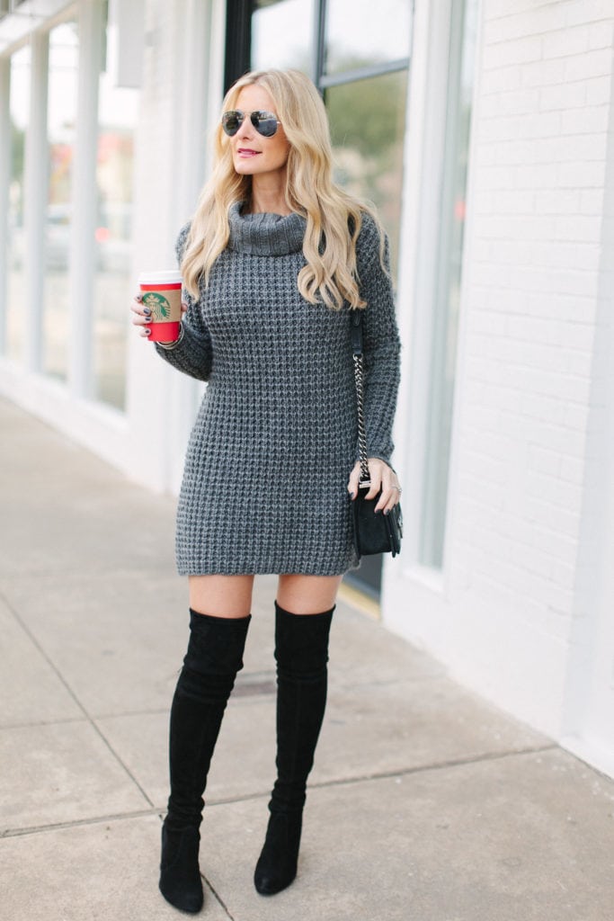 The Sweater Dress and Over the Knee Boots