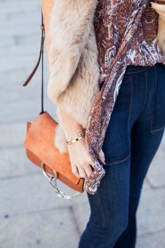 Camel fur vest 1