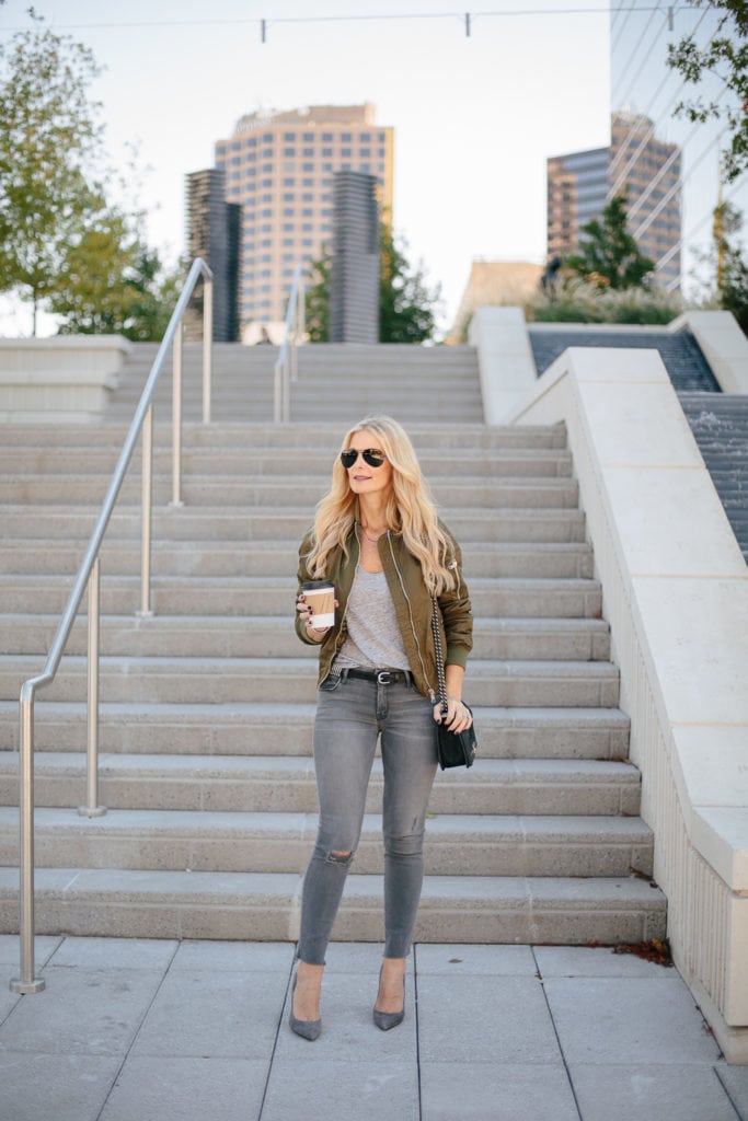 topshop army green bomber jacket 2