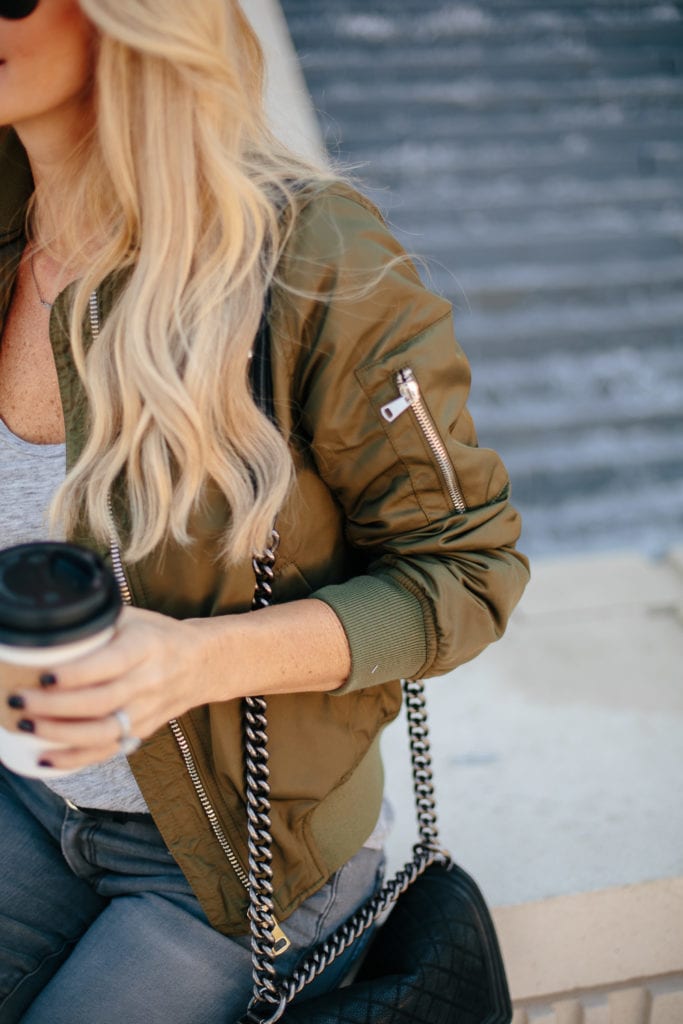 topshop army green bomber jacket 3