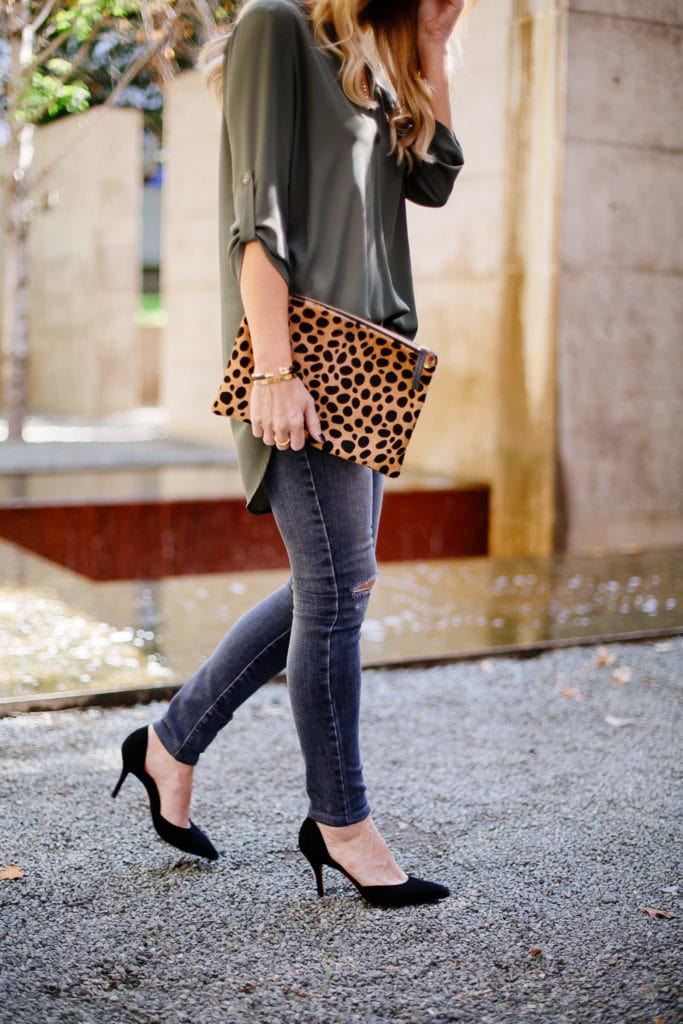 topshop green blouse 2
