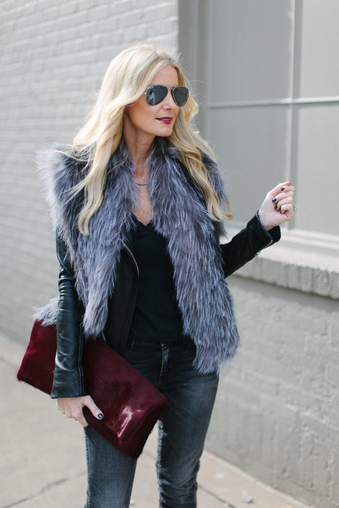 Allison Mitchell calf hair clutch