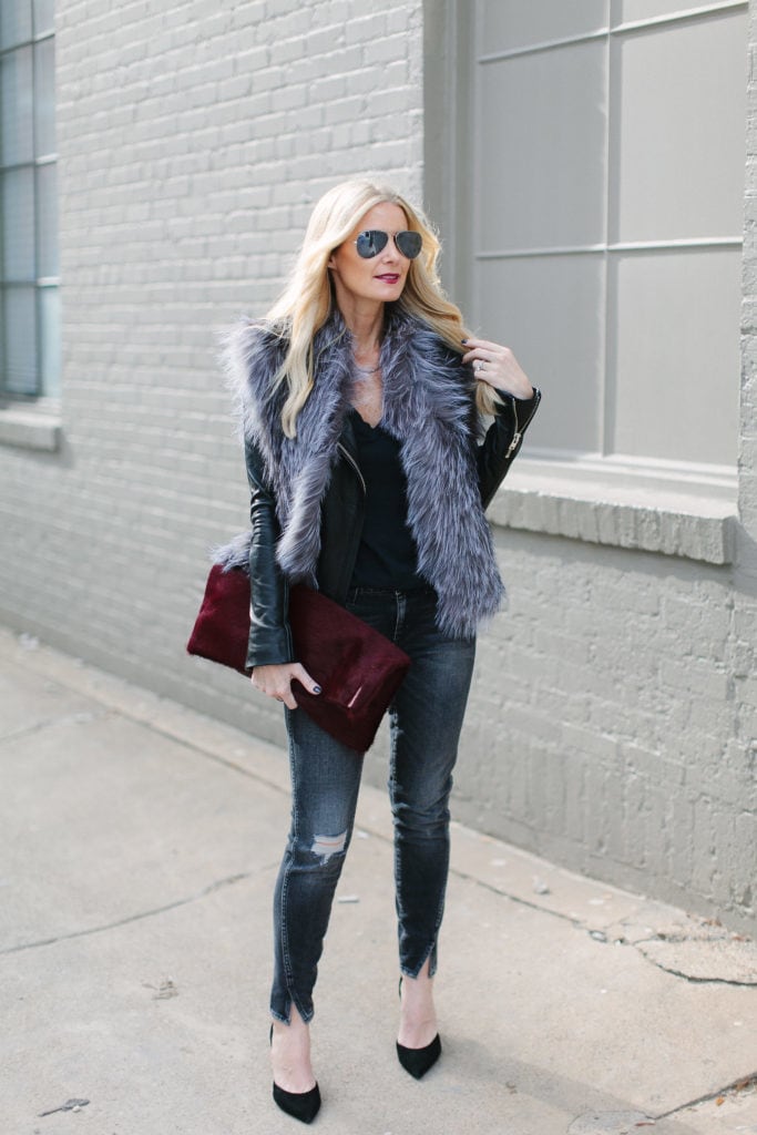Allison Mitchell calf hair clutch