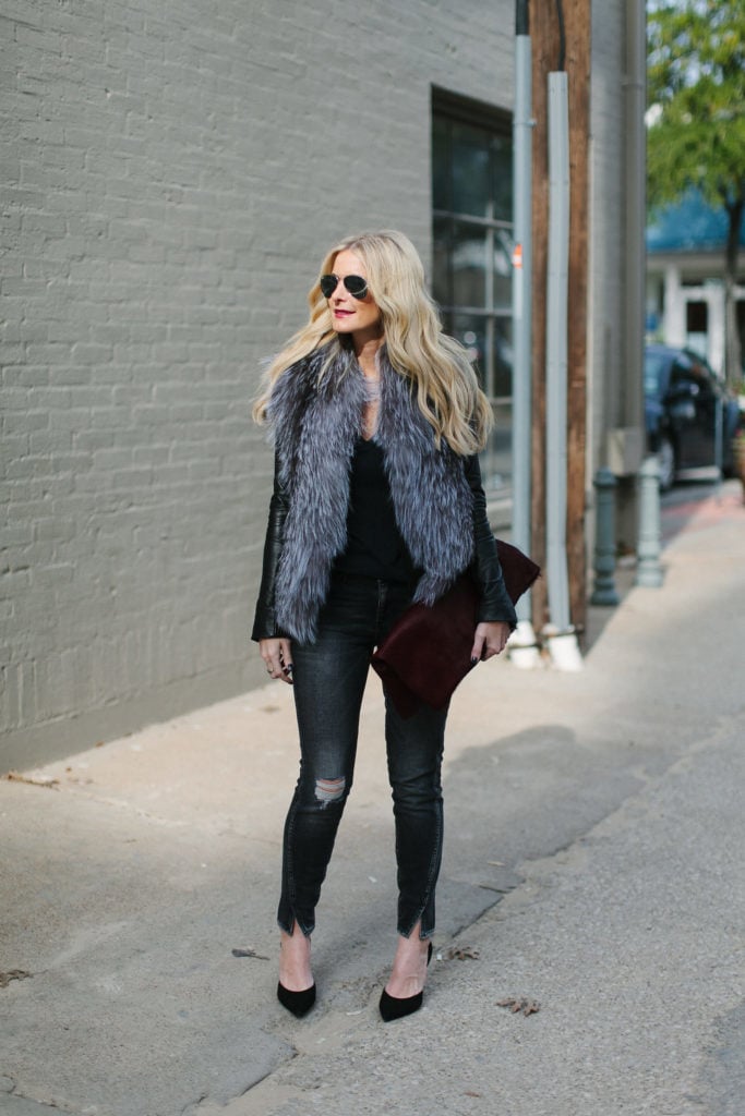 Allison Mitchell calf hair clutch