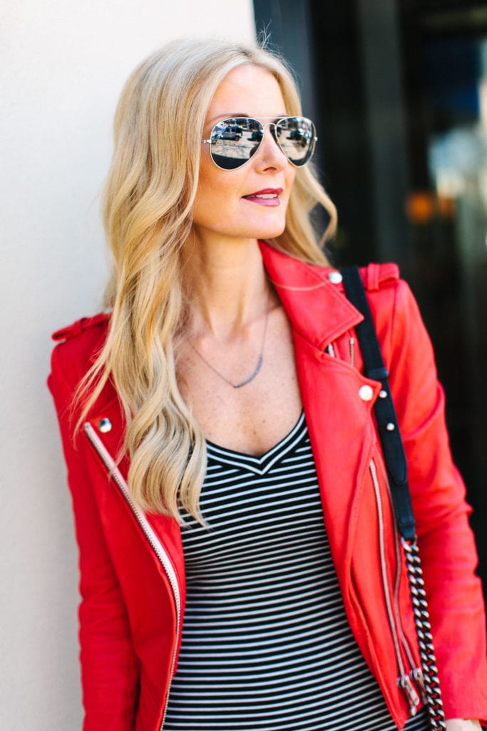 Iro red leather jacket 
