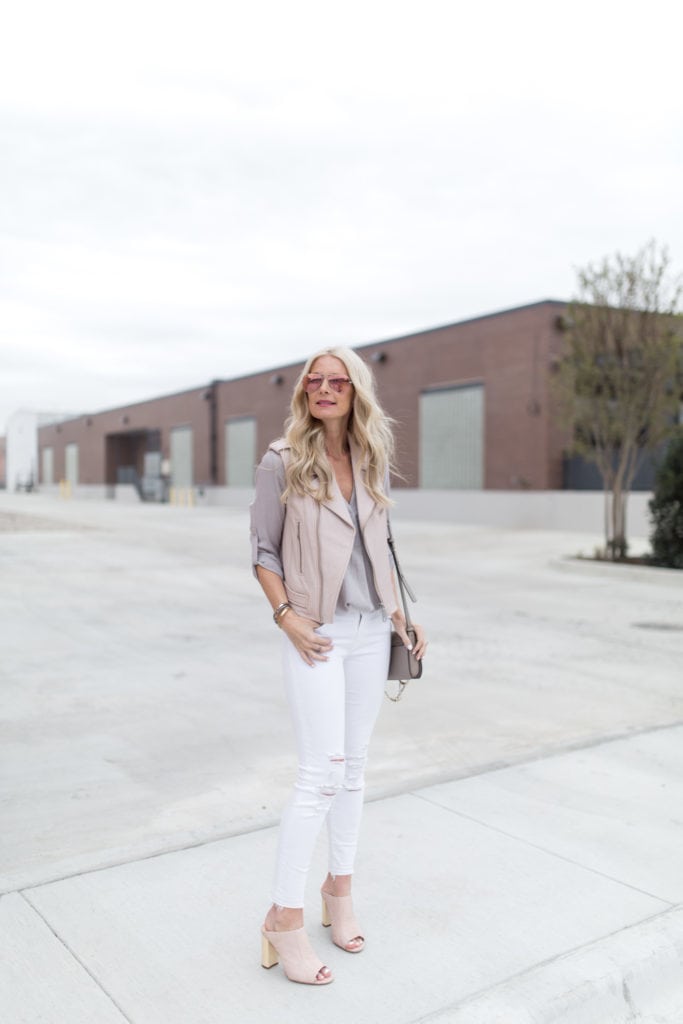 Blush pink leather vest 6