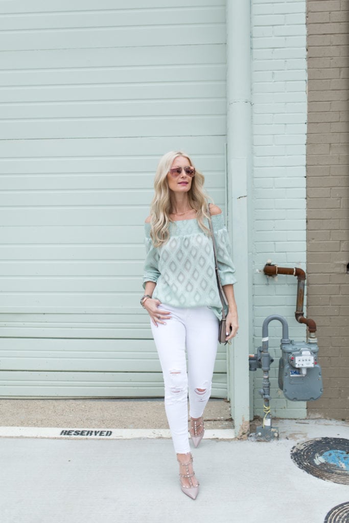 Rebecca Minkoff off the shoulder top 6