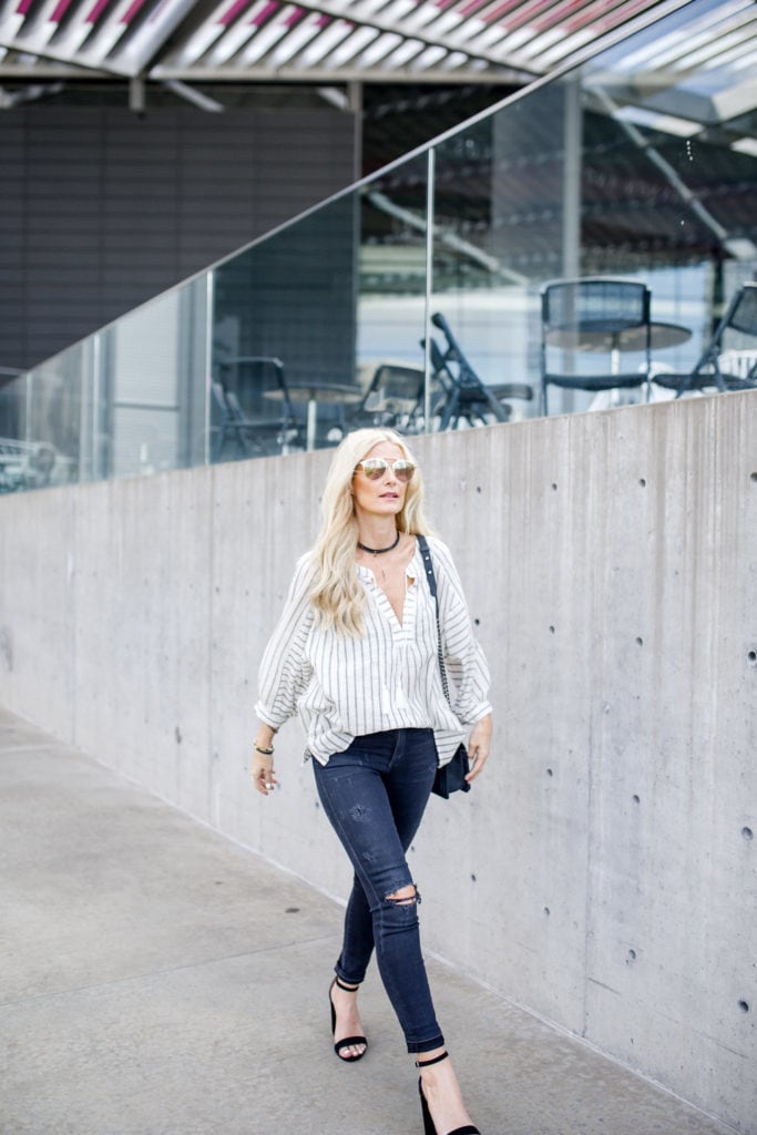 Heather Anderson, Dallas Fashion Blogger, White Boho Top