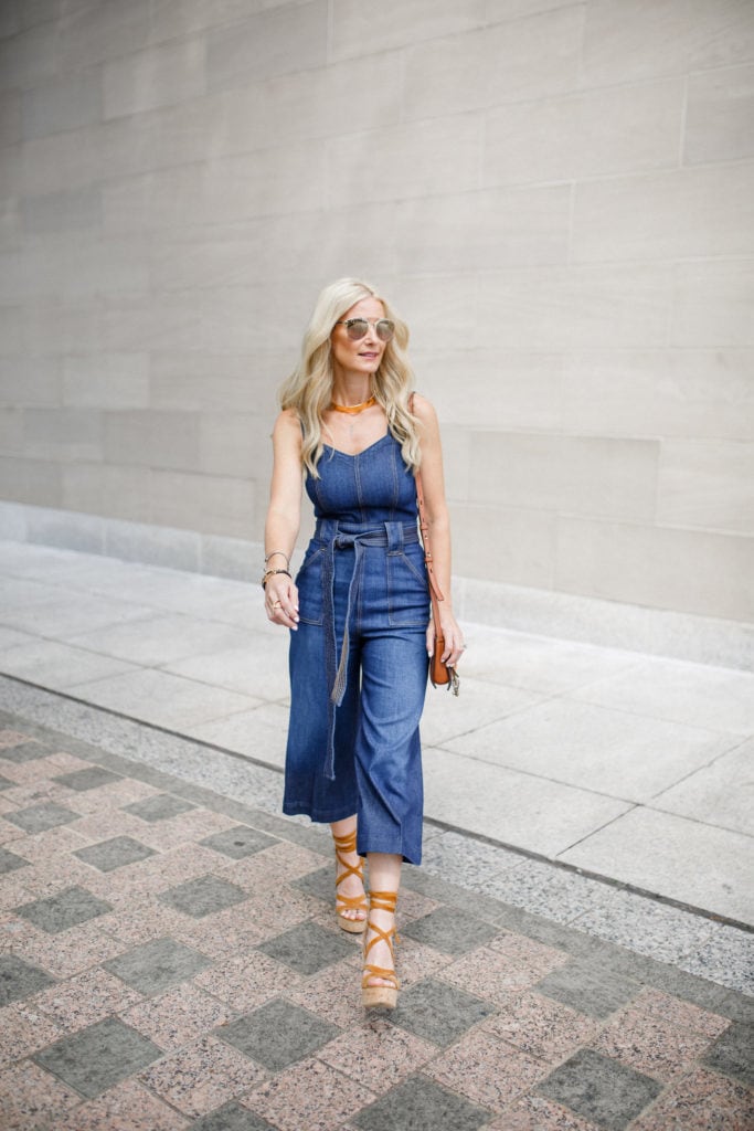 Seven Denim Jumpsuit, Denim Romper, Dallas Fashion Blogger 