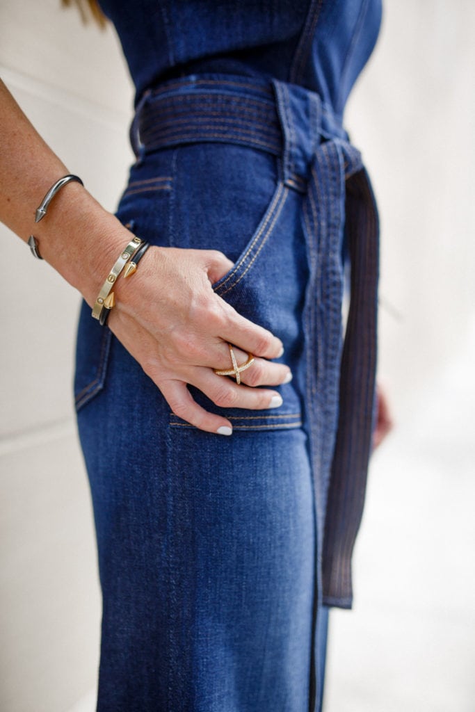 Dallas Style Blogger, Seven Denim Jumpsuit, Wide-leg Denim Jumpsuit