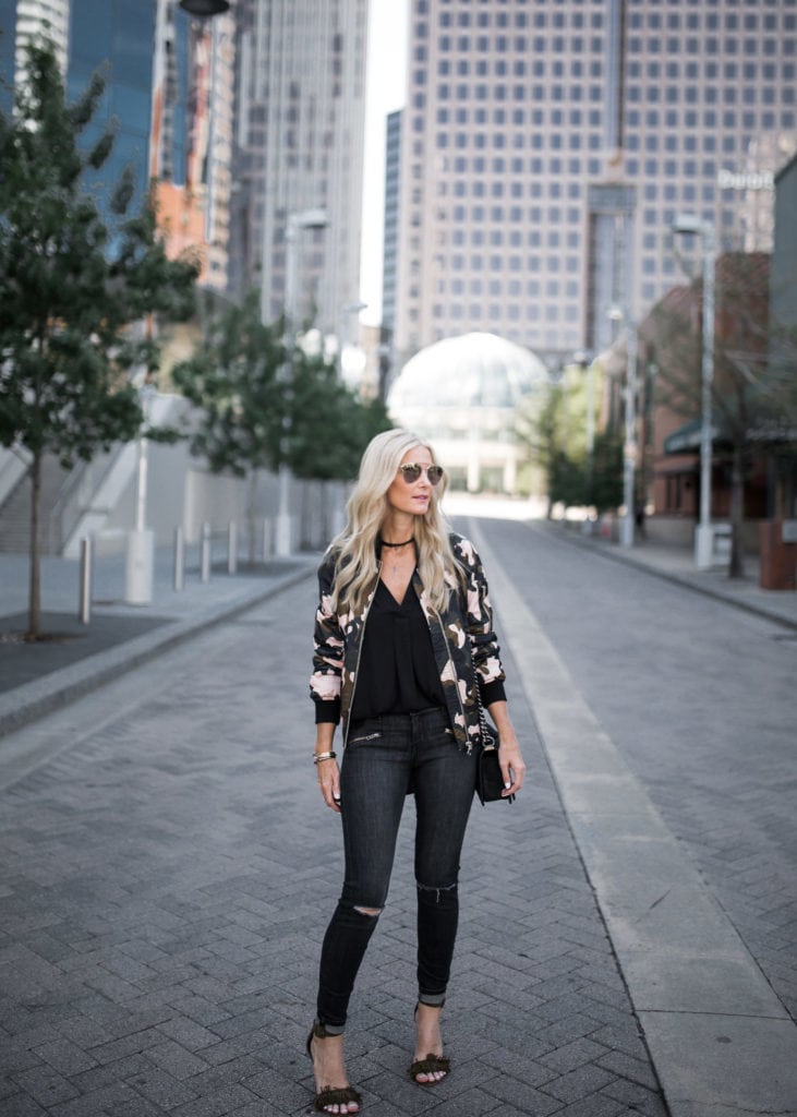 Bomber Jacket, Current Elliott Jeans, Heather Anderson