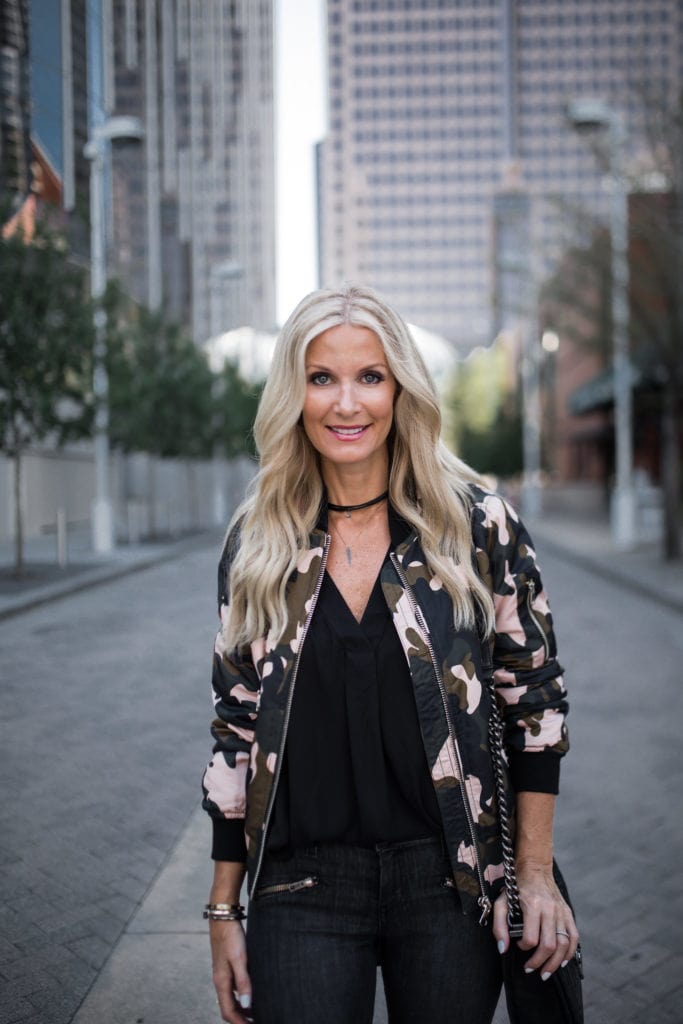 Camo Bomber Jacket, Dallas Style Blogger, Nordstrom Sale