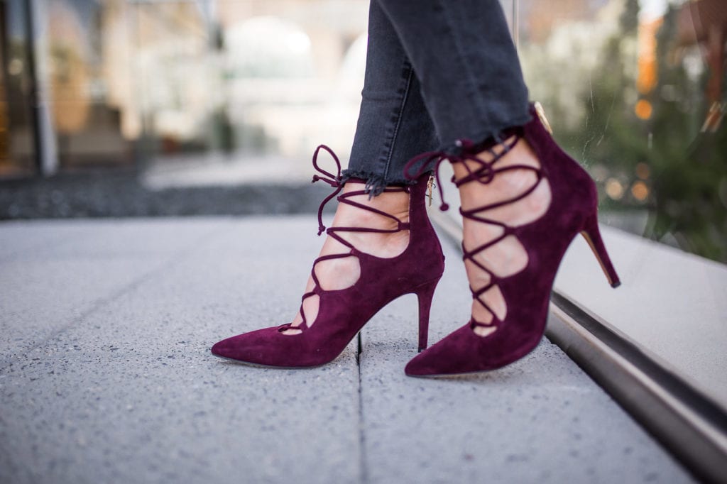 J Brand Jeans, Lace-Up Heels, Heather Anderson