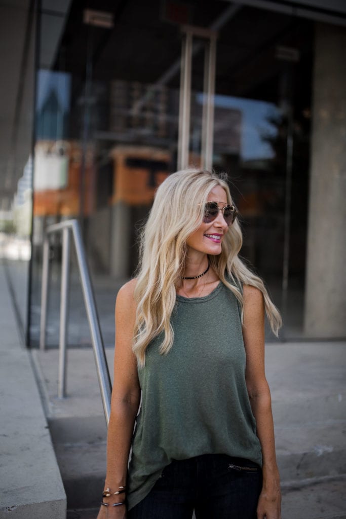 current elliott tee, Dallas Style Blogger, Dior Sunglasses 