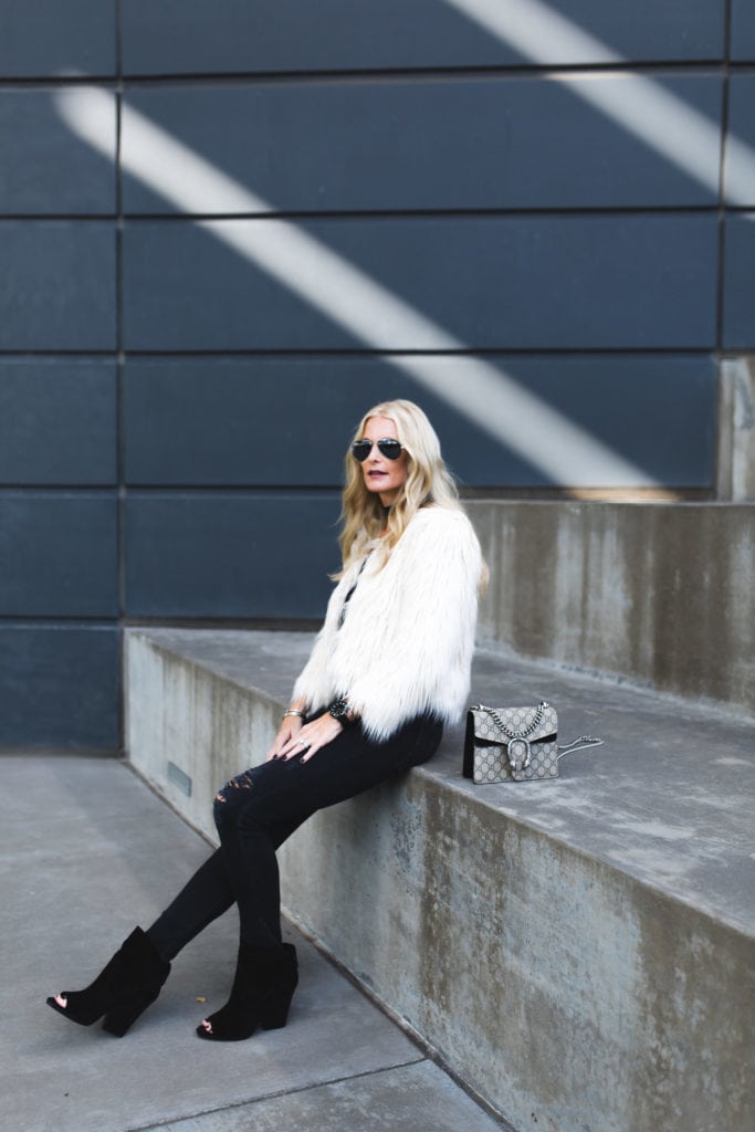 Heather Anderson, Dallas Fashion Blogger, Mother Denim Faux Fur Jacket