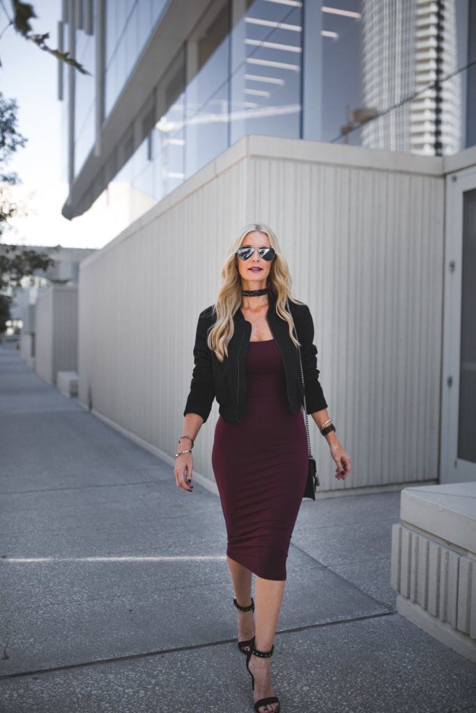 Alexander Wang Burgundy Midi Dress 