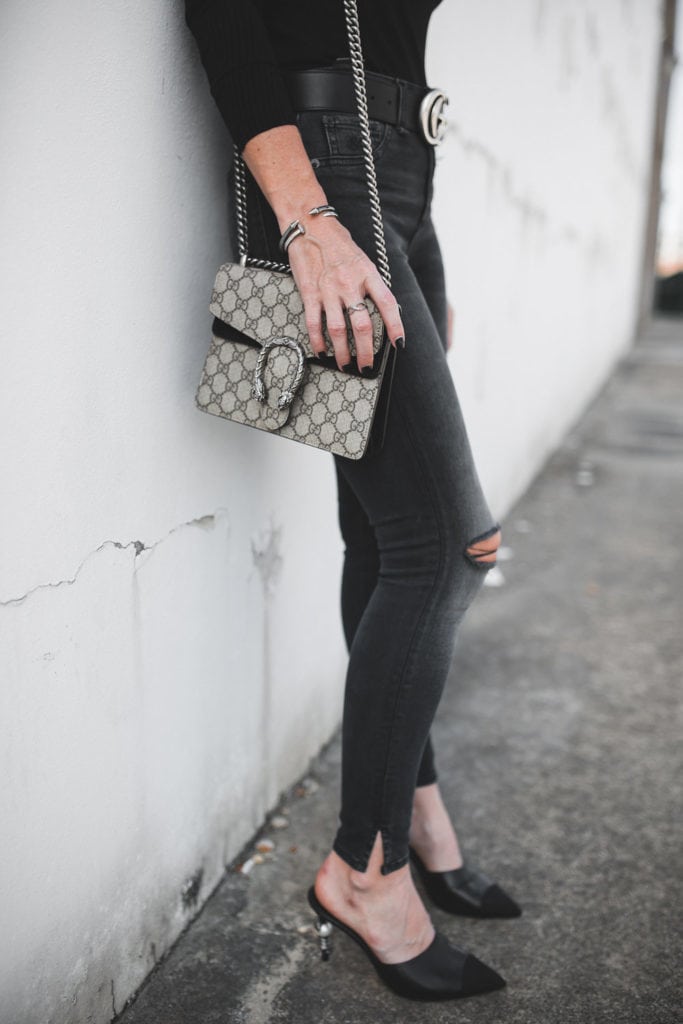 Rag and Bone Black Ripped Jeans