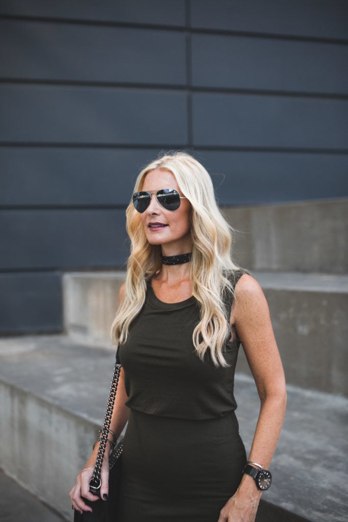 Heather Anderson, Dallas Style Blogger, Fitted Midi Dress