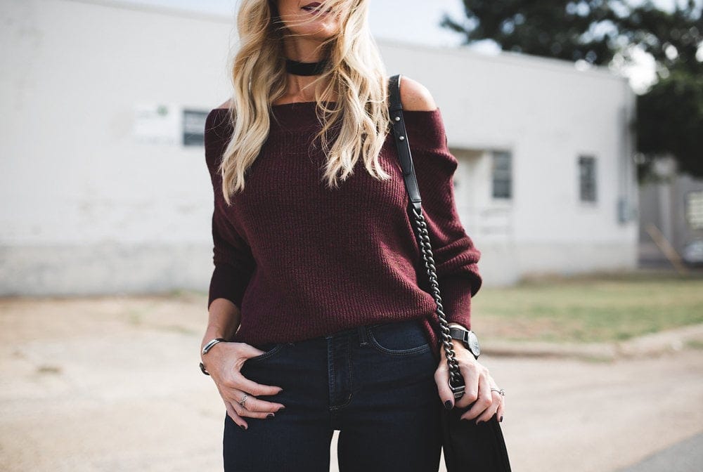 Off the shoulder sweater