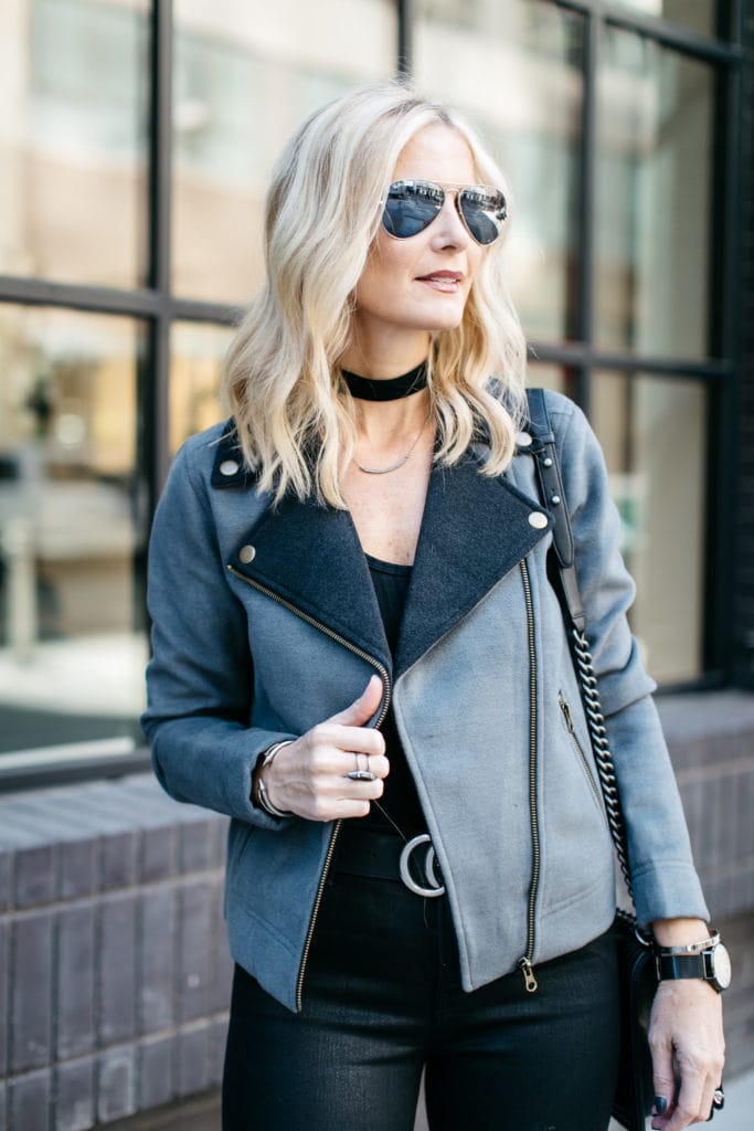 Gray Moto Jacket