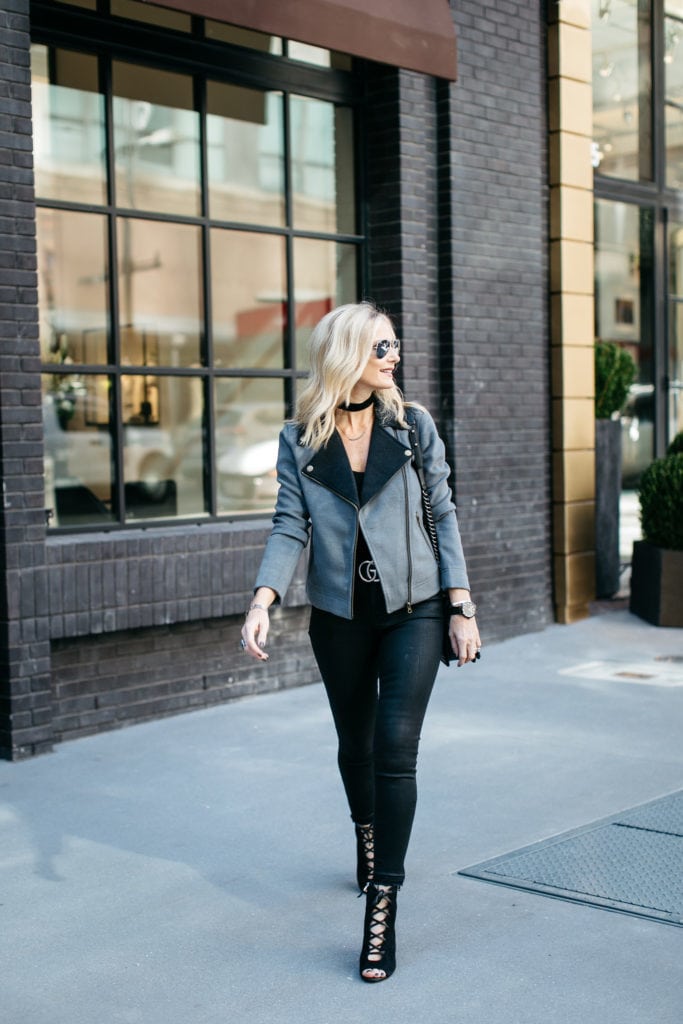 Gray Moto Jacket