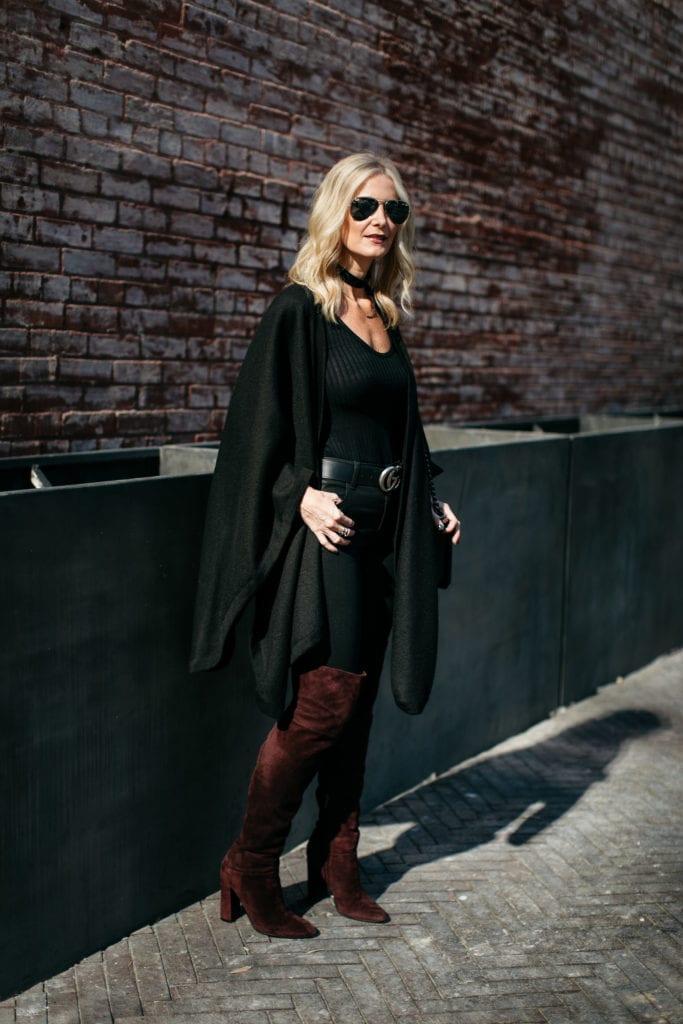 Burgundy Over the Knee Boots