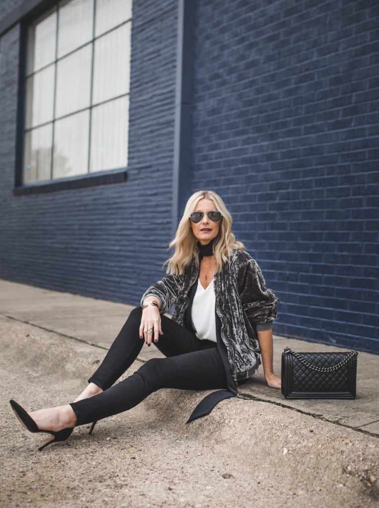 Velvet Bomber Jacket 