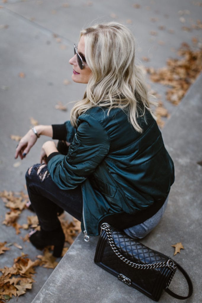 Satin Bomber Jacket 