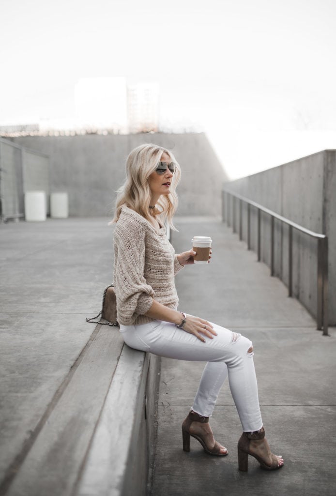 J Brand White Ripped Jeans 
