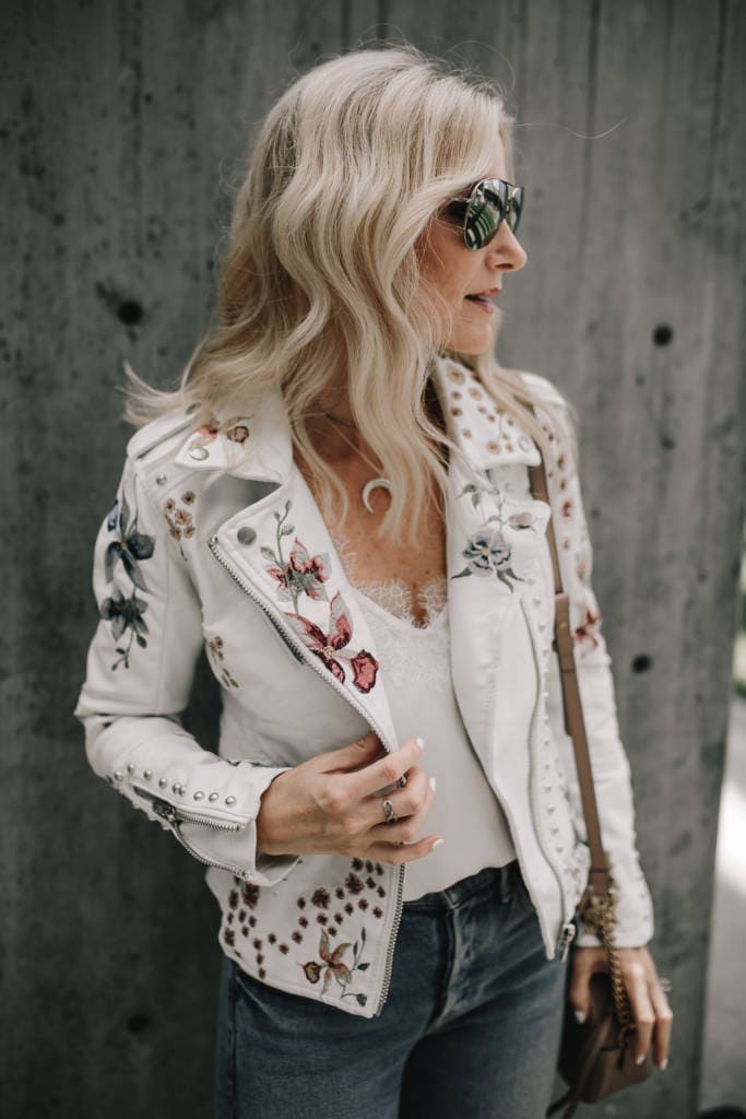 Blanknyc Floral Moto Jacket 