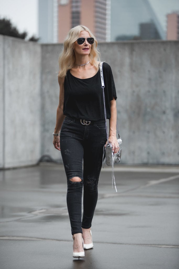 Free People Black Tee