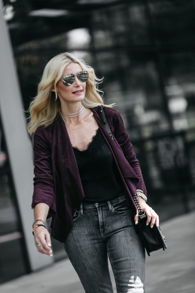 Faux Suede Burgundy Jacket 