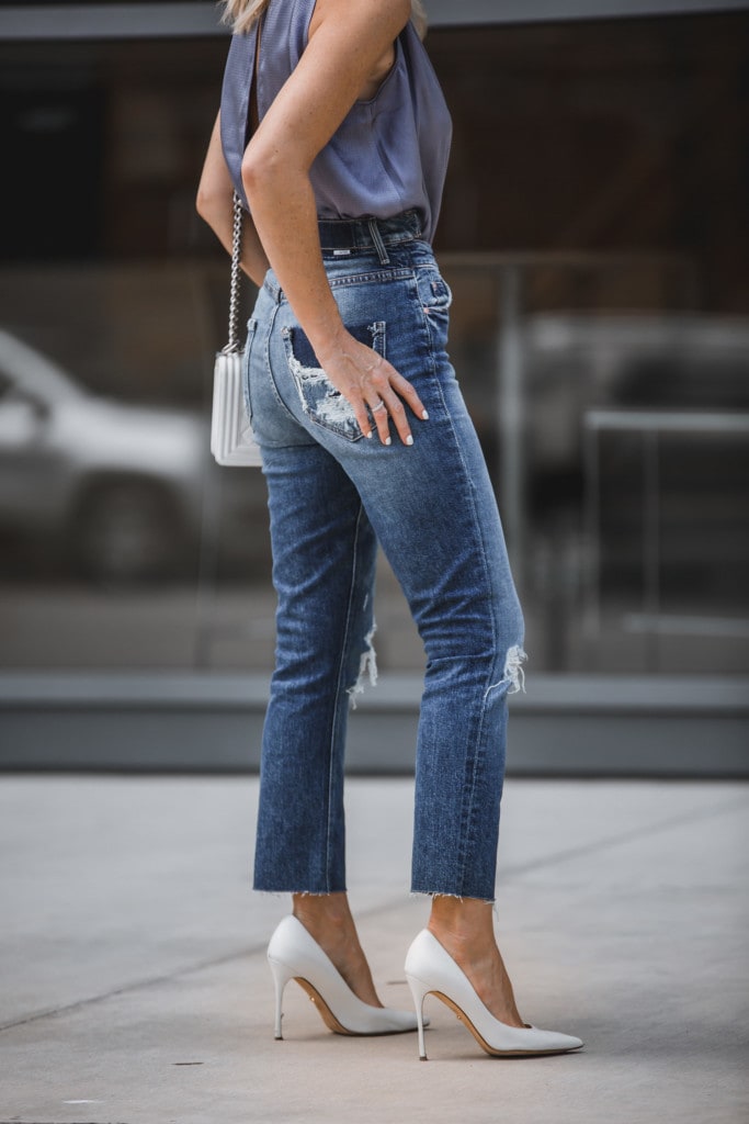 Mother High Rise Ripped Jeans