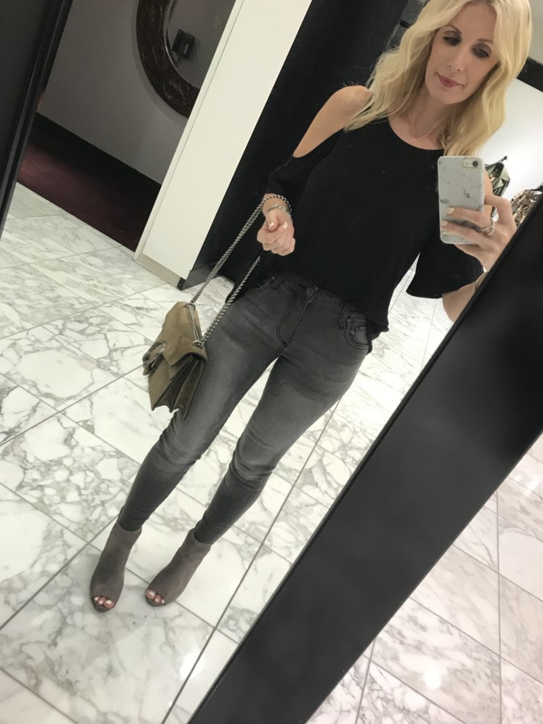 Cold Shoulder Black Top