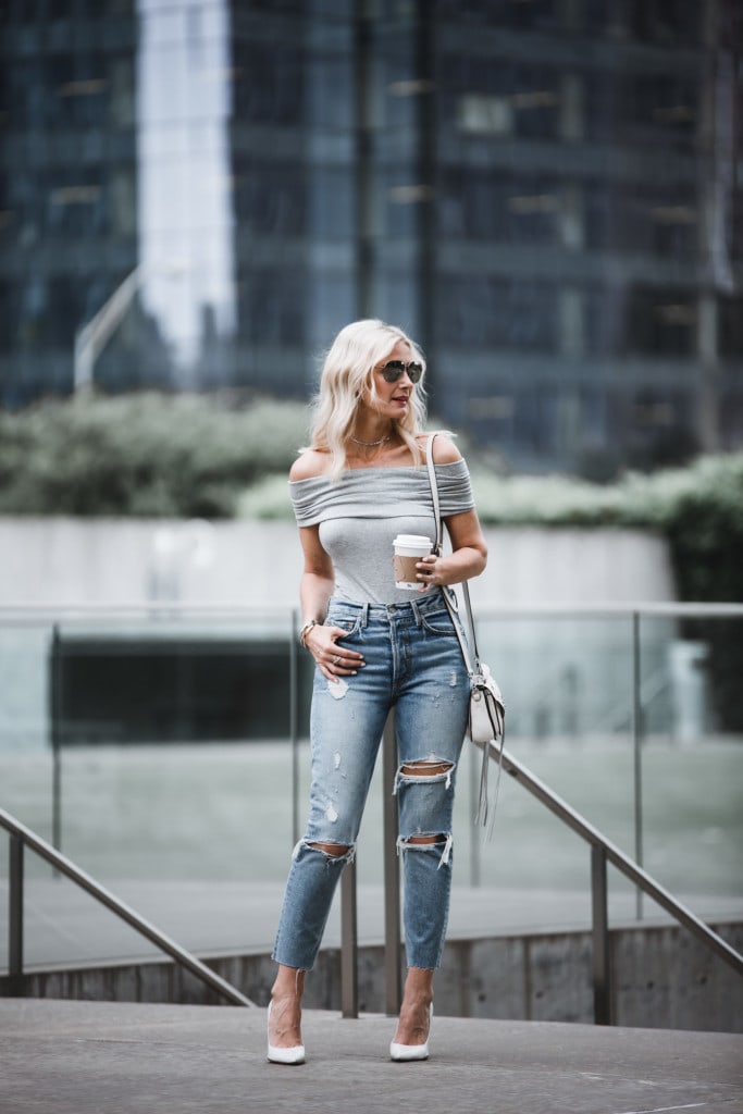 High Waisted Ripped Jeans