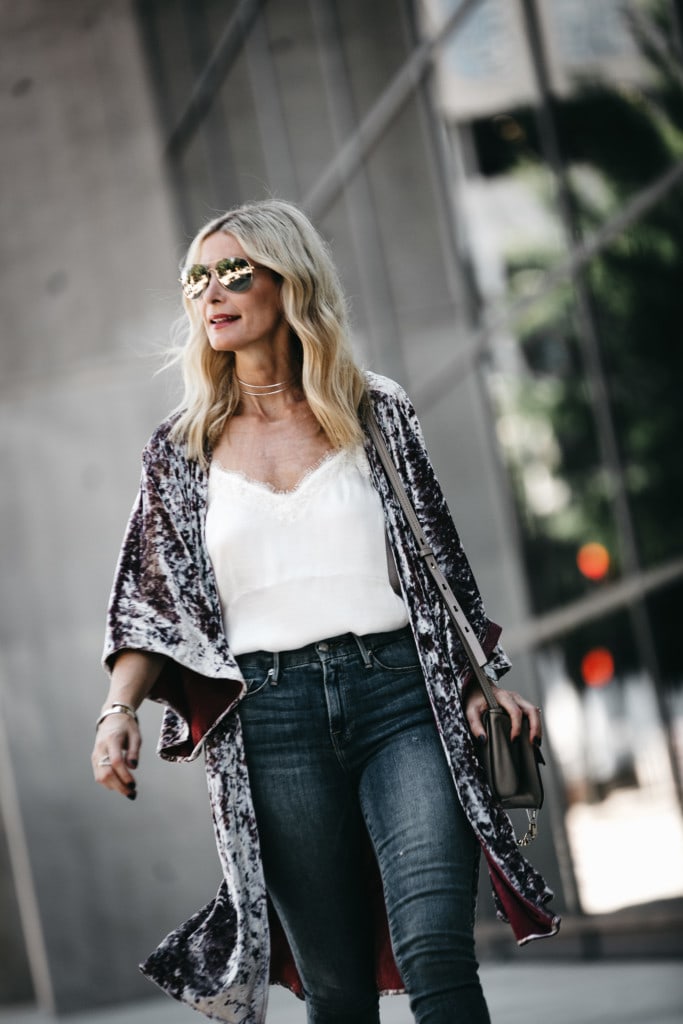 Pink Velvet Kimono
