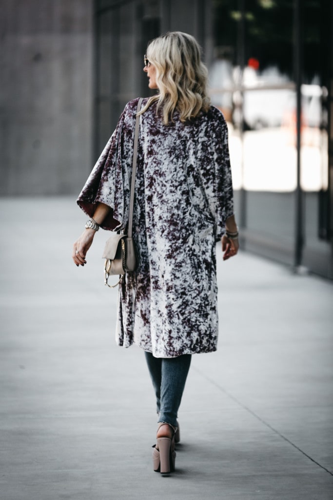 Pink Velvet Kimono