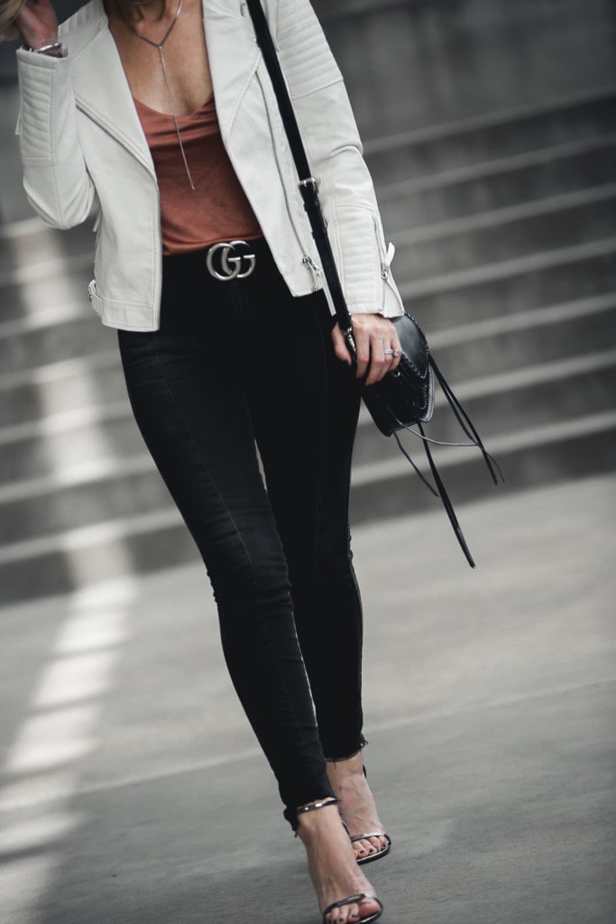 White Faux Leather Jacket 