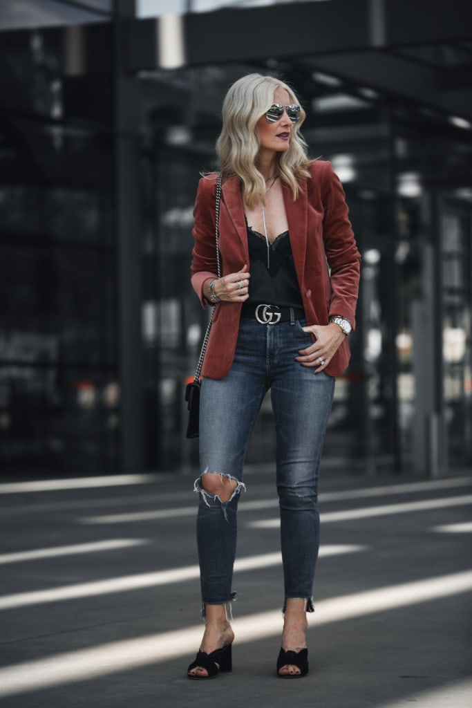 Frame Denim Velvet Blazer 