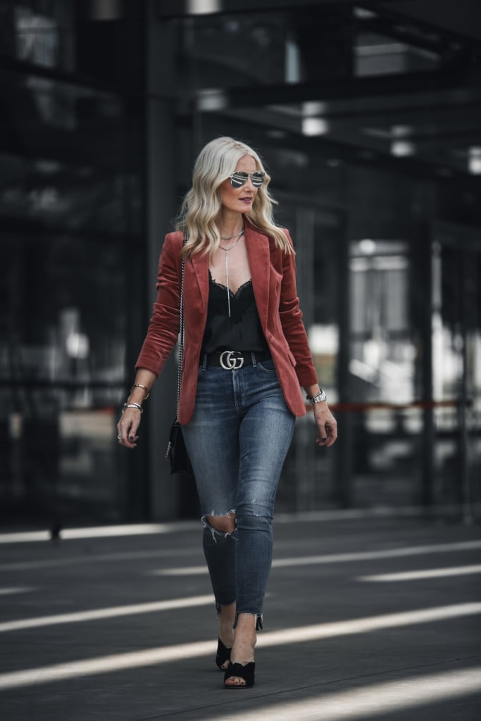 Frame Denim Velvet Blazer