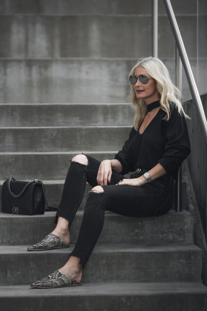 Black Choker Sweater