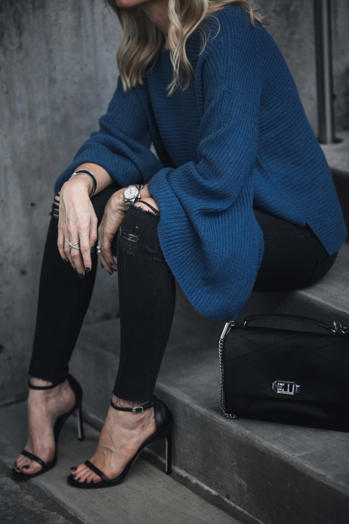 Blue Bell Sleeve Sweater
