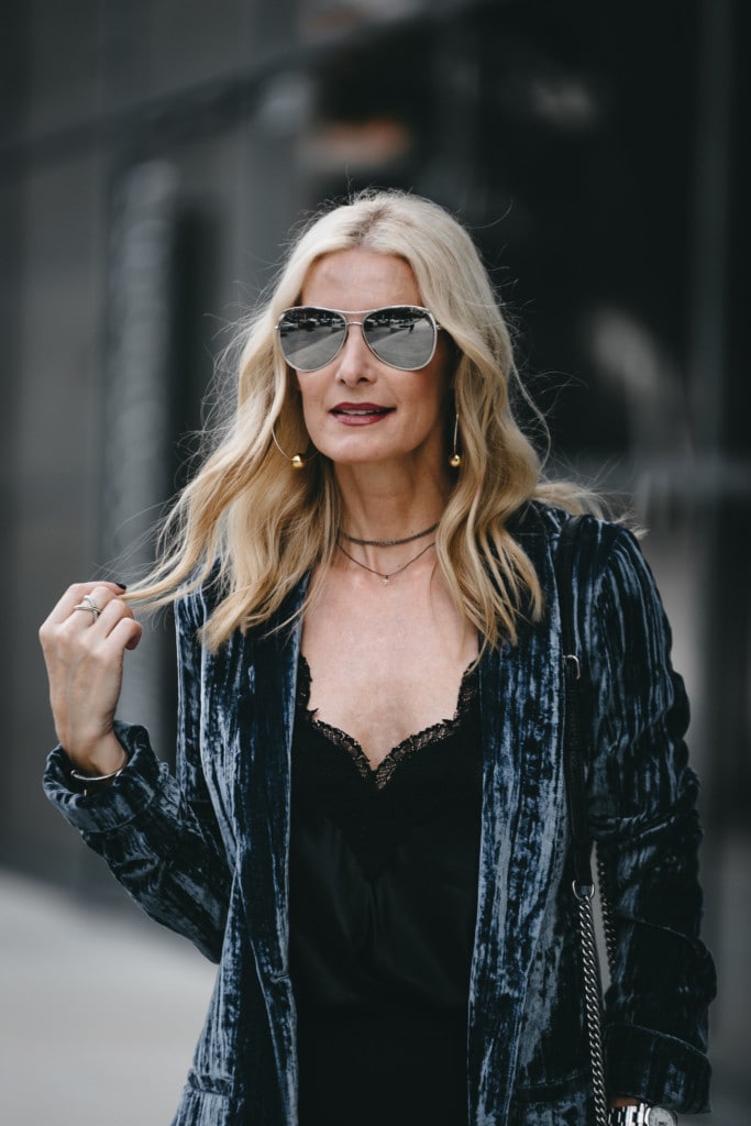 Majorelle Blue Velvet Blazer 