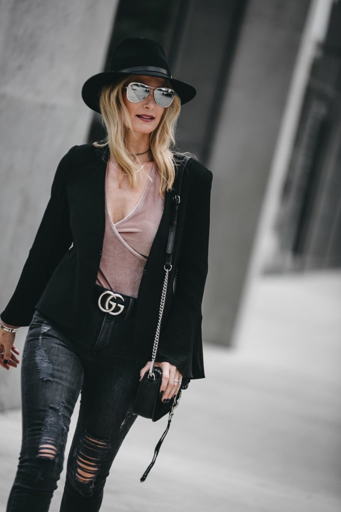 Black Bell Sleeve Blazer