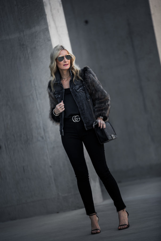 Mother Denim Faux Fur Jacket
