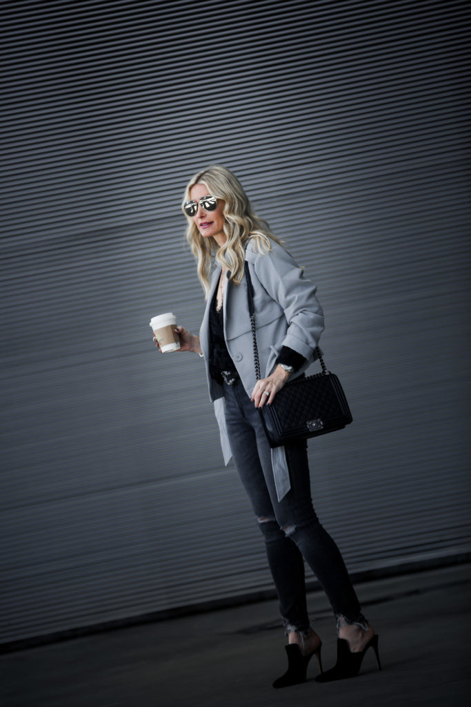 Veronica Beard Mules, Chanel boy bag, Cropped Trench Jacket