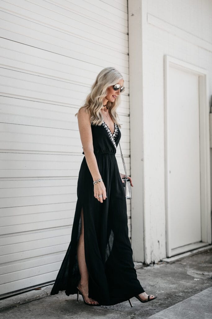 Black Jumpsuit on Dallas fashion blogger