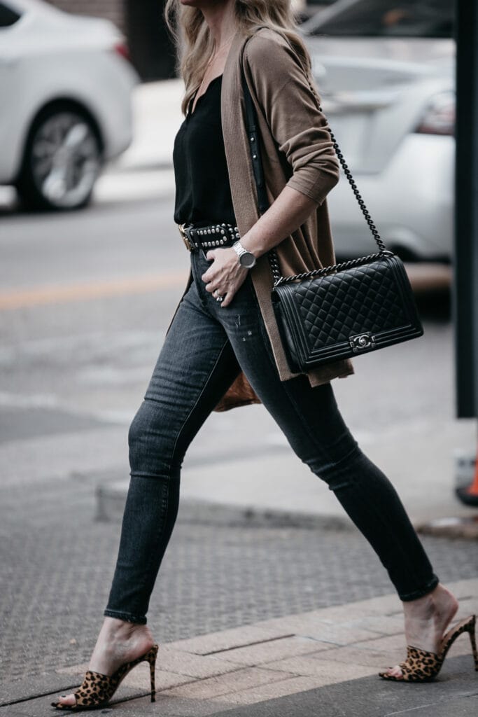 Chanel Boy Bag and Giavantio Rossi leopard heels