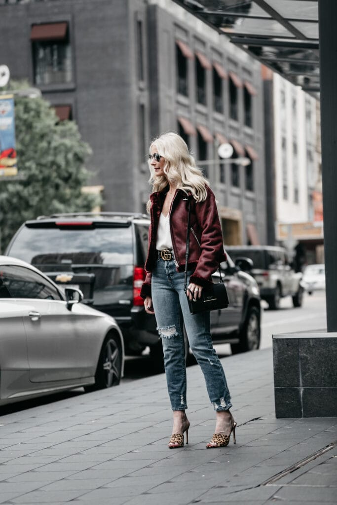 The Perfect Shearling Moto Jacket | So Heather| Dallas Fashion Blogger