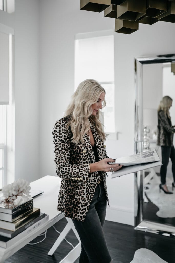 How to style a leopard blazer